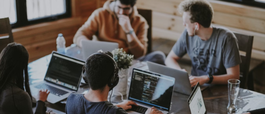 Professional BPO team working